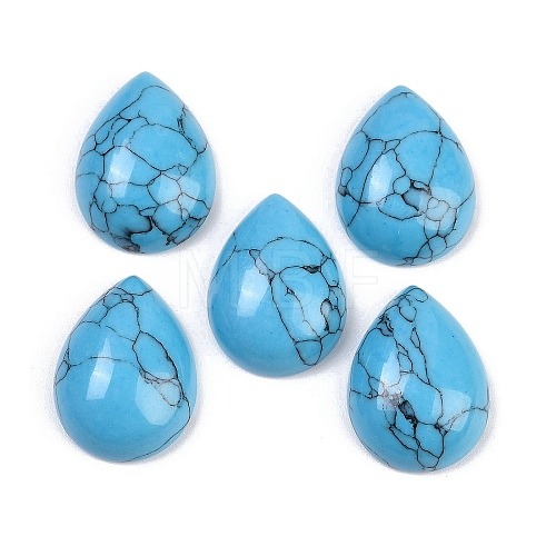 Dyed Synthetic Turquoise Cabochons G-H094-01A-20-1