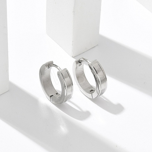 304 Stainless Steel Hoop Earrings for Women EJEW-C096-62P-1