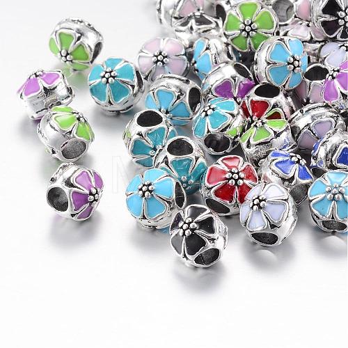 Alloy Enamel European Beads MPDL-T001-02M-1