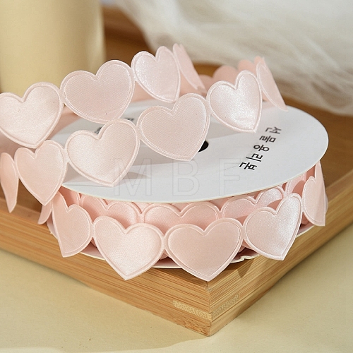 9M Valentine's Day Polyester Love Heart Ribbon Trim PW-WG79054-21-1