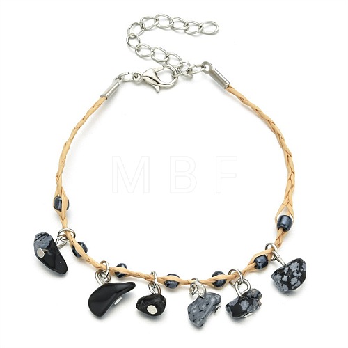 Boho Multicolor Beads Gravel Woven Anklets NI3563-18-1