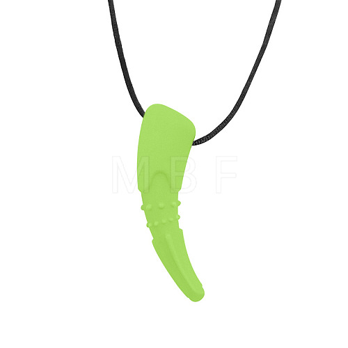 Animal Teeth Food Grade Eco-Friendly Silicone Pendants PW-WG873D4-02-1