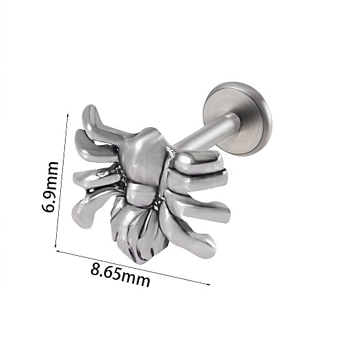 304 Stainless Steel Threadless Labret Stud WG47083-14-1