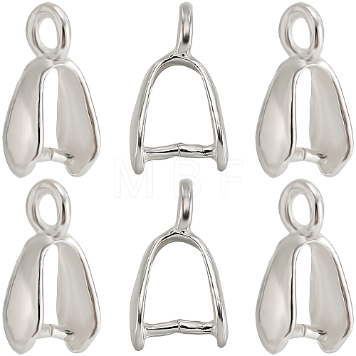 SUNNYCLUE 6Pcs 925 Sterling Silver Pendant Bails STER-SC0001-30-1