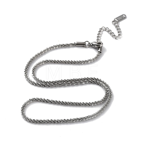 304 Stainless Steel Spike Link Chain Necklace NJEW-D045-06P-1