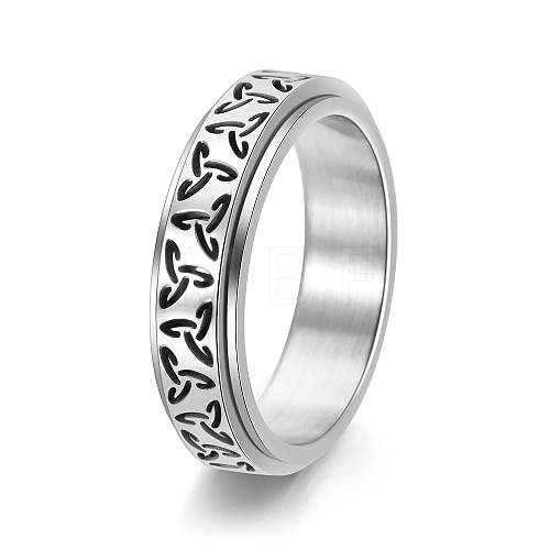 Rotatable Titanium Steel Finger Ring PW-WGB0425-04-1