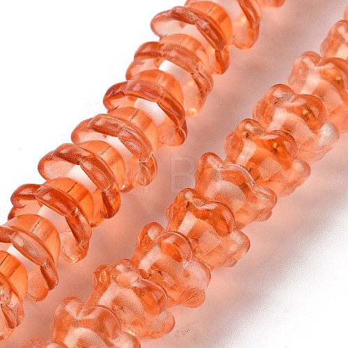 Transparent Glass Beads Strands LAMP-H061-01D-06-1