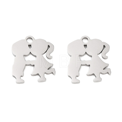 Non-Tarnish 316 Surgical Stainless Steel Charms STAS-C096-09A-P-1