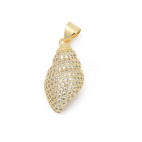 Brass Micro Pave Cubic Zirconia Pendants KK-D317-097G-1