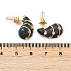 304 Stainless Steel Enamel Stud Earrings EJEW-F353-03G-01-5