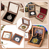 Wooden Badge Packing Magnetic Boxes CON-WH0085-229B-5