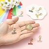 8Pcs Alloy Enamel Pendant Decorations HJEW-YW00354-5