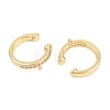 Brass Micro Pave Clear Cubic Zirconia Ear Cuff Findings KK-Z158-06G-2