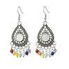 Gemstone Tassel Chandelier Earrings EJEW-JE07176-02-2