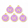 Golden Plated Alloy Enamel Charms ENAM-S118-10W-2