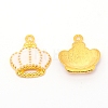 Golden Plated Zinc Alloy Enamel Pendants ENAM-TAC0001-42G-05-1