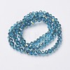 Electroplate Transparent Glass Beads Strands EGLA-A034-T2mm-S18-2
