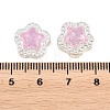 Brass Clear Cubic Zirconia Beads KK-B186-01S-3