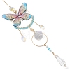 Stainless Steel Resin Butterfly Suncatcher HJEW-TA00451-03-2