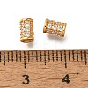 925 Sterling Silver Micro Pave Clear Cubic Zirconia Beads STER-M018-12G-2