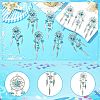 16Pcs 8 Styles Alloy & Synthetic Turquoise Pendants PALLOY-CJ00194-3