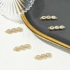 SHEGRACE Brass Pave Clear Cubic Zirconia Triple Oval Links Connector Charms XGRQ3P620-644G-4