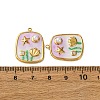 304 Stainless Steel Enamel Pendants STAS-L299-18G-03-3