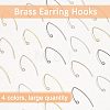 SUPERFINDINGS 80Pcs 4 Colors Brass Earring Hooks KK-FH0004-45-4