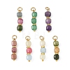 Natural Mixed Gemstone Pendants PALLOY-JF05780-1