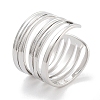 304 Stainless Steel Multi-layer Open Cuff Rings RJEW-K273-04P-1