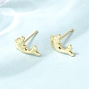 Brass Stud Earrings for Women EJEW-A166-01G-1