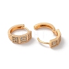 Brass Hoop Earrings with Rhinestone EJEW-K256-64KCG-2