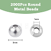 DICOSMETIC 2000Pcs 304 Stainless Steel Hollow Round Seamed Beads STAS-DC0015-79-2