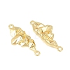 Brass Textured Cloud Connector Charms KK-F931-18G-2