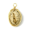 Natural Picture Jasper Copper Wire Wrapped Pendants PALLOY-JF02500-03-3