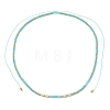Boho Natural Cultured Freshwater Pearl & Round Seed Beaded Braided Necklaces for Women NJEW-JN06187-02-2