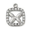 304 Stainless Steel with Crystal Rhinestone Charms RB-CBA8719-01A-P-1