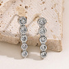 Brass Clear Cubic Zirconia Stud Earrings WGA7D61-02-1
