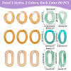 480Pcs 6 Style Acrylic Linking Rings OACR-DC0001-02-2