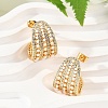 Brass Stud Earrings KK-U058-68G-2