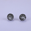 Printed Round Silicone Focal Beads SI-JX0056A-181-1