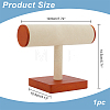 T-Shaped Bar Wood Covered with Microfiber Bracelet Display Stands BDIS-WH0011-01A-2