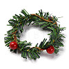 Christmas Theme Iron Napkin Rings AJEW-G062-01E-3