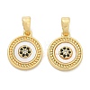 Brass Micro Pave Cubic Zirconia Pendents KK-M303-01G-01-1