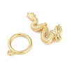 Brass Micro Pave Clear Cubic Zirconia Toggle Clasps KK-K391-06G-3