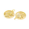 Rack Plating Brass Micro Pave Cubic Zirconia Pendants KK-P269-05G-2