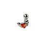Angel Wing Heart 316L Surgical Stainless Steel Pave Cubic Zirconia Tongue Rings FS-WG901EE-14-1
