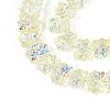 Baking Paint Electroplate Transparent Glass Beads Strands EGLA-N020-04H-3