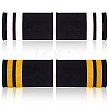 AHADERMAKER 4 Pairs 2 Colors Rectangle Polyester Pilot Epaulettes FIND-GA0003-89-1