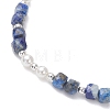 Natural Lapis Lazuli Beaded Stretch Bracelets BJEW-JB13199-02-4